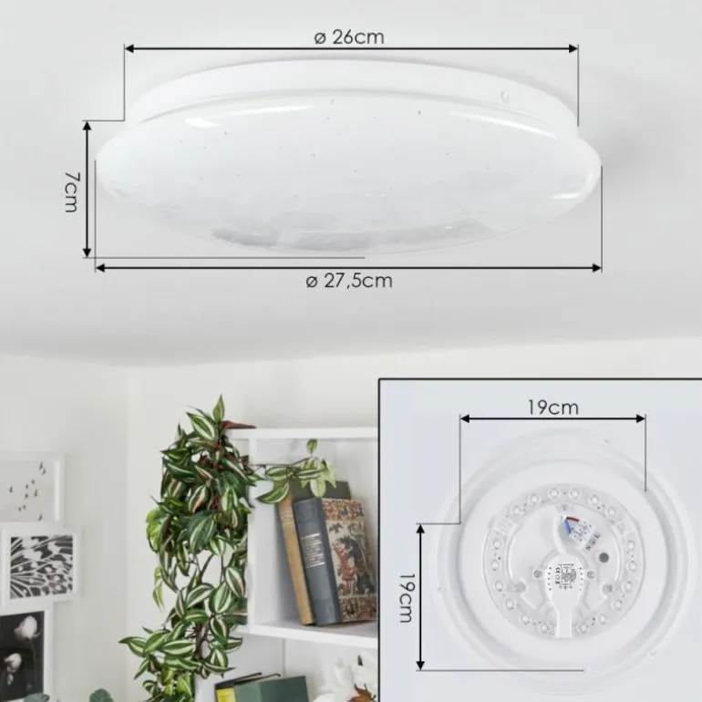 Plafonnier Antigo Blanc, 1 lumière