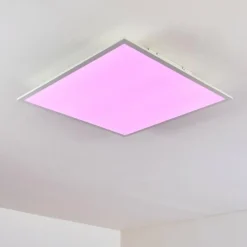 Plafonnier Antria LED Blanc, 1 lumière, Télécommandes, Changeur de couleurs