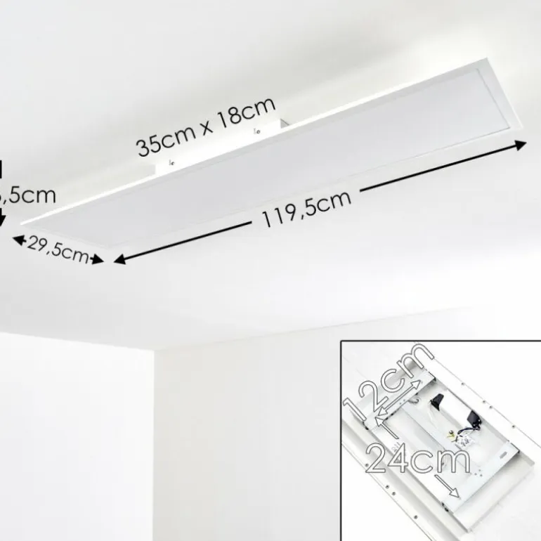Plafonnier Antria LED Blanc, 1 lumière, Télécommandes, Changeur de couleurs