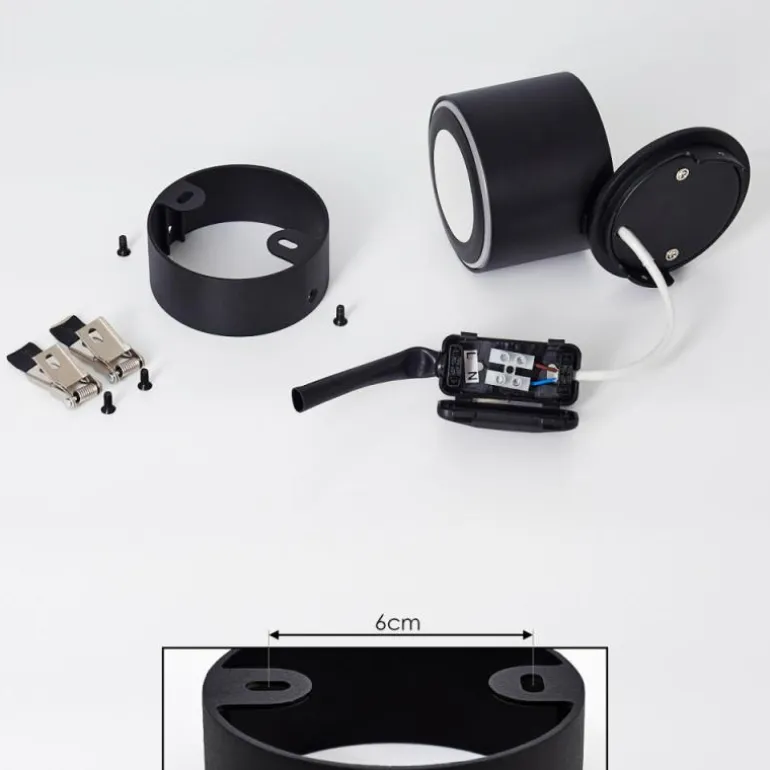 Plafonnier Appleton LED Noir, 1 lumière