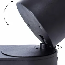 Plafonnier Appleton LED Noir, 1 lumière