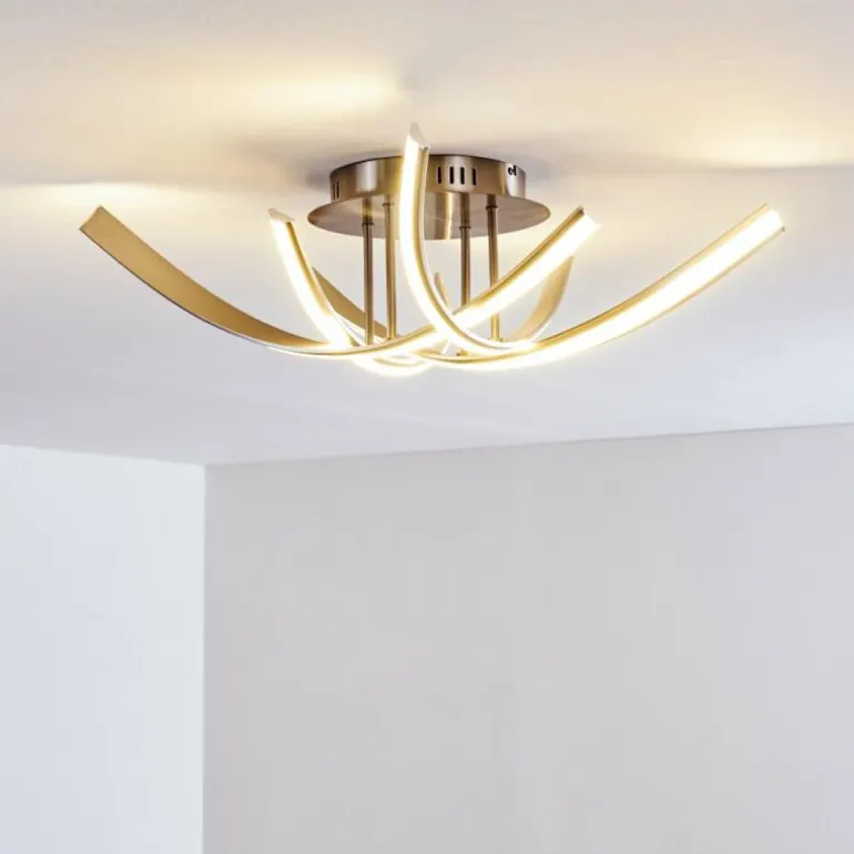 Plafonnier Aranu LED Nickel mat, 4 lumières