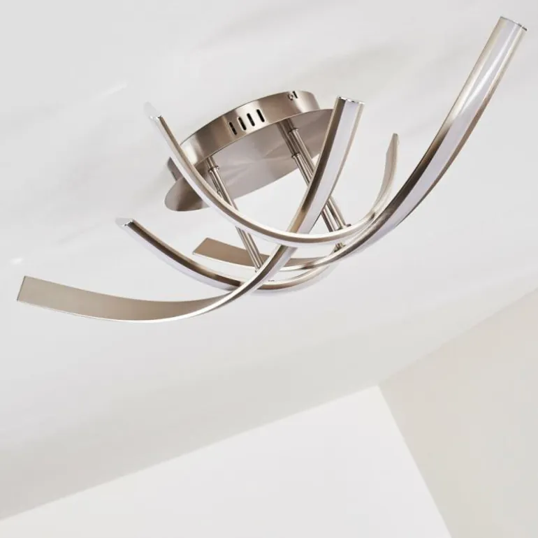 Plafonnier Aranu LED Nickel mat, 4 lumières