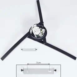 Plafonnier Aringa LED Noir, 1 lumière