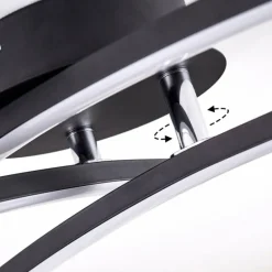 Plafonnier Aringa LED Noir, 1 lumière