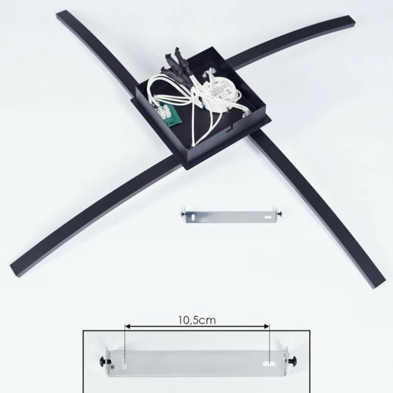 Plafonnier Aringa LED Noir, 1 lumière