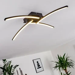 Plafonnier Aringa LED Noir, 1 lumière