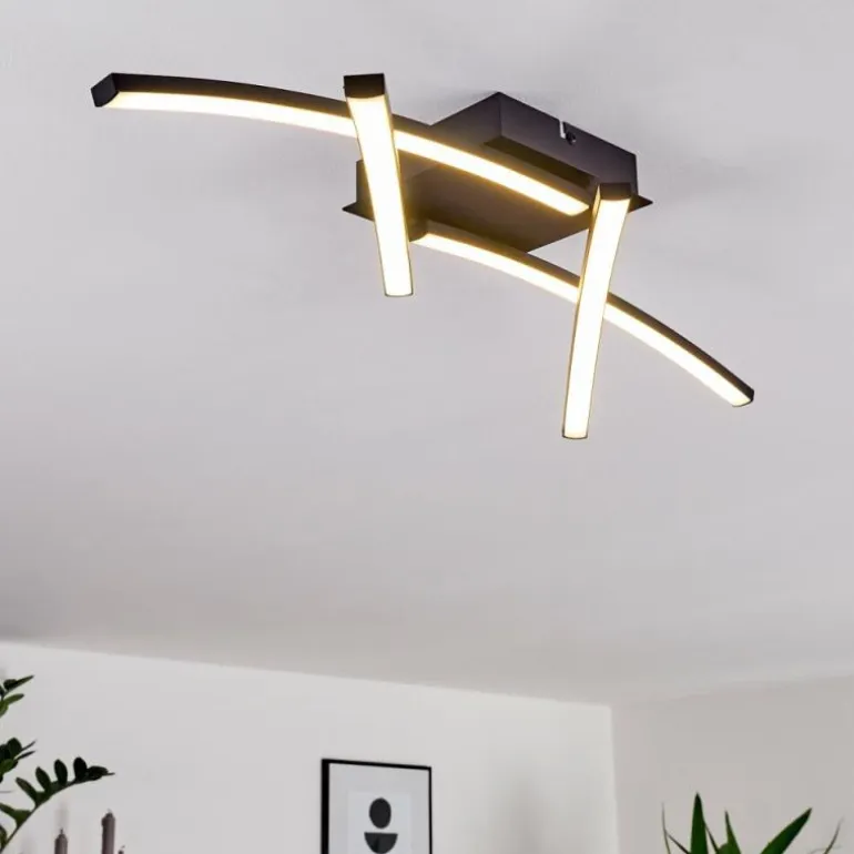 Plafonnier Aringa LED Noir, 1 lumière