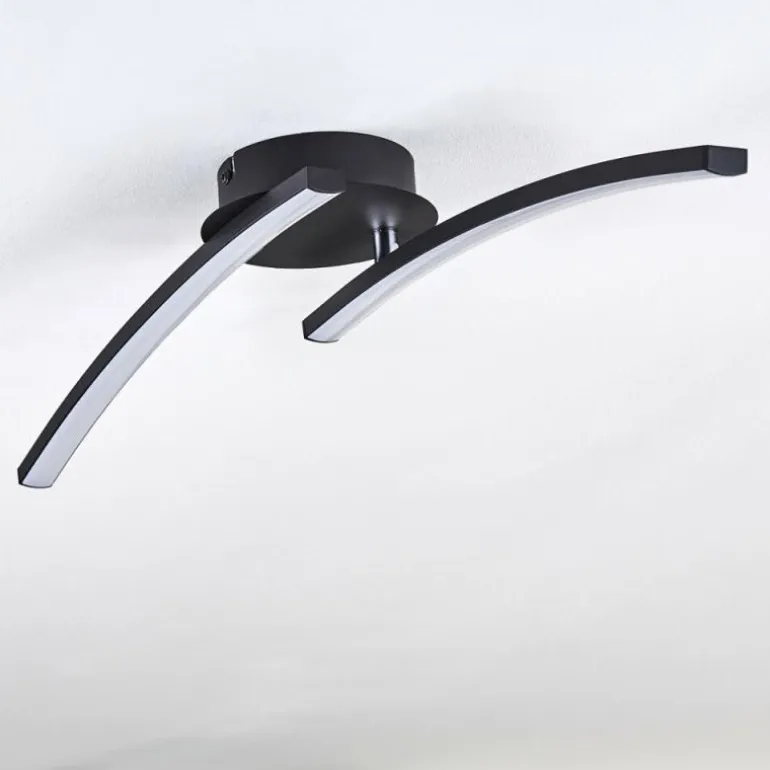 Plafonnier Aringa LED Noir, 1 lumière