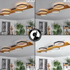 Plafonnier Arminda LED Écru, Noir, 1 lumière