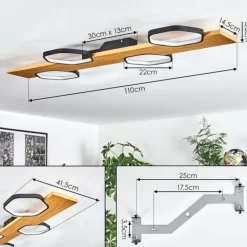 Plafonnier Arminda LED Écru, Noir, 1 lumière
