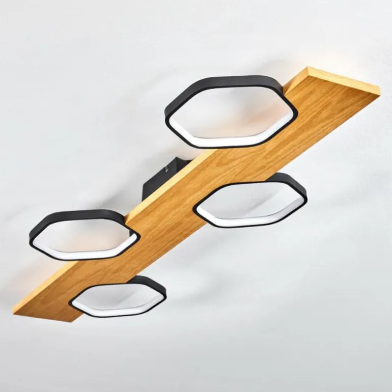 Plafonnier Arminda LED Écru, Noir, 1 lumière