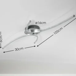 Plafonnier Askim LED Argenté, 1 lumière