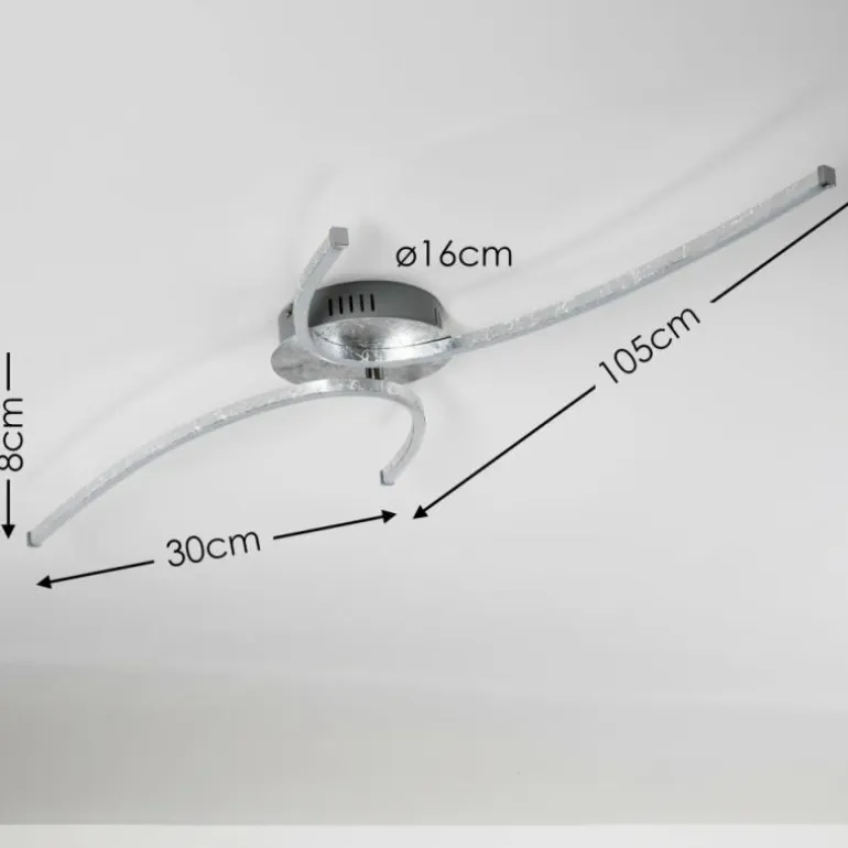 Plafonnier Askim LED Argenté, 1 lumière