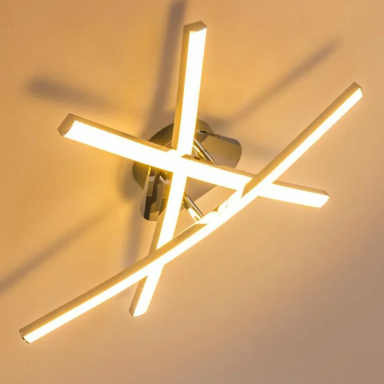 Plafonnier ATOME LED Chrome, 3 lumières