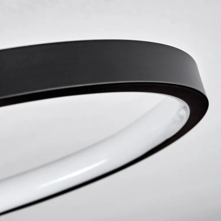Plafonnier Avelal LED Brun, Couleur bois, Noir, 1 lumière