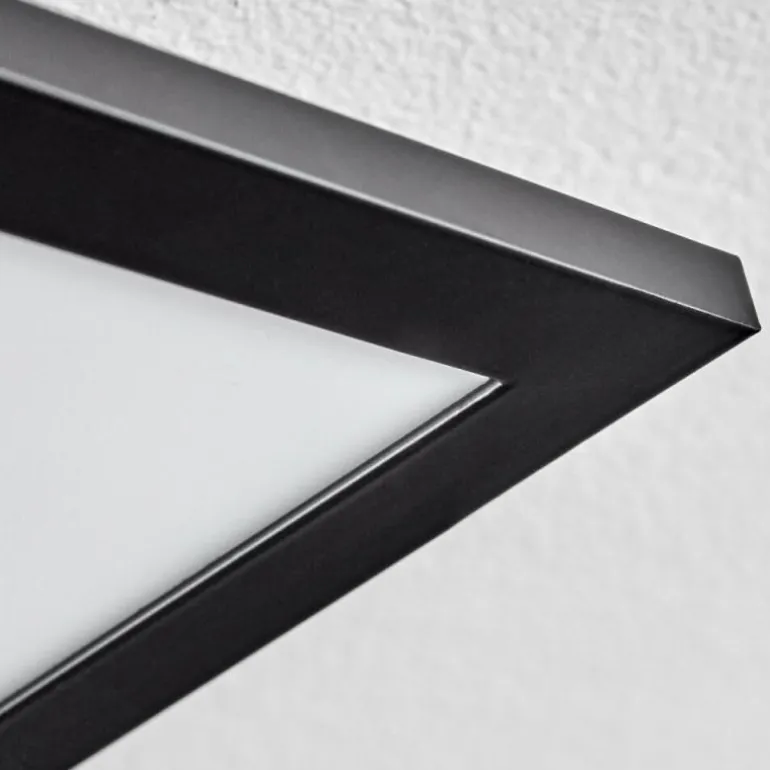 Plafonnier Avelal LED Brun, Couleur bois, Noir, 1 lumière