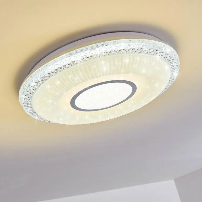Plafonnier Avoriaz LED Blanc, 2 lumières, Télécommandes, Changeur de couleurs