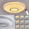 Plafonnier Avoriaz LED Transparent, Blanc, 1 lumière, Télécommandes