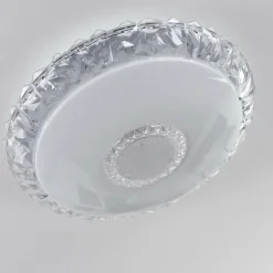 Plafonnier Avoriaz LED Transparent, Blanc, 1 lumière, Télécommandes