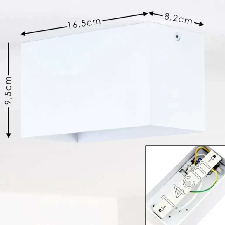 Plafonnier Awuna Blanc, 2 lumières