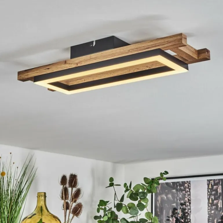 Plafonnier Ayajasco LED Écru, Noir, 1 lumière