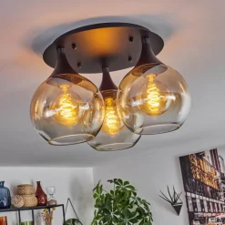 Plafonnier Azurara Noir, 3 lumières