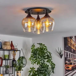 Plafonnier Azurara Noir, 3 lumières