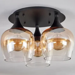 Plafonnier Azurara Noir, 3 lumières