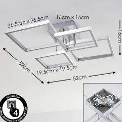 Plafonnier Bacolod LED Aluminium, 1 lumière