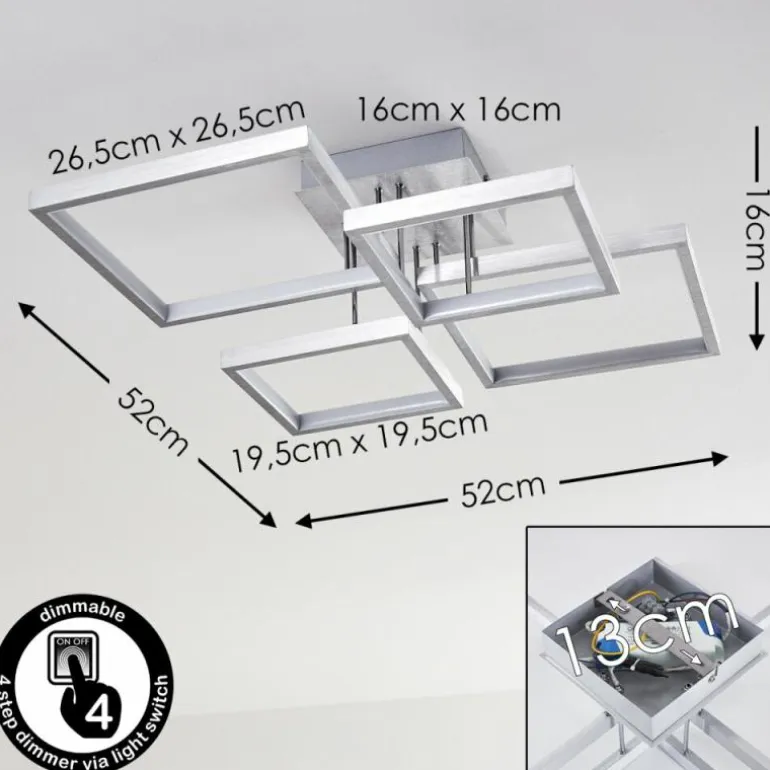 Plafonnier Bacolod LED Aluminium, 1 lumière