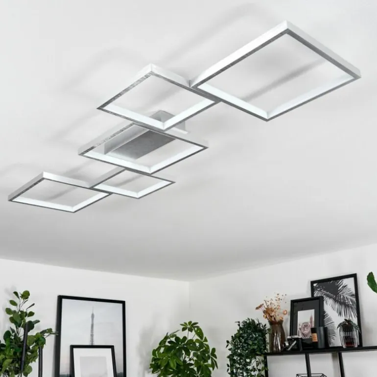 Plafonnier Bacolod LED Argenté, 1 lumière