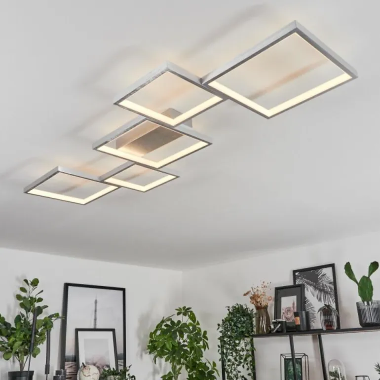Plafonnier Bacolod LED Argenté, 1 lumière