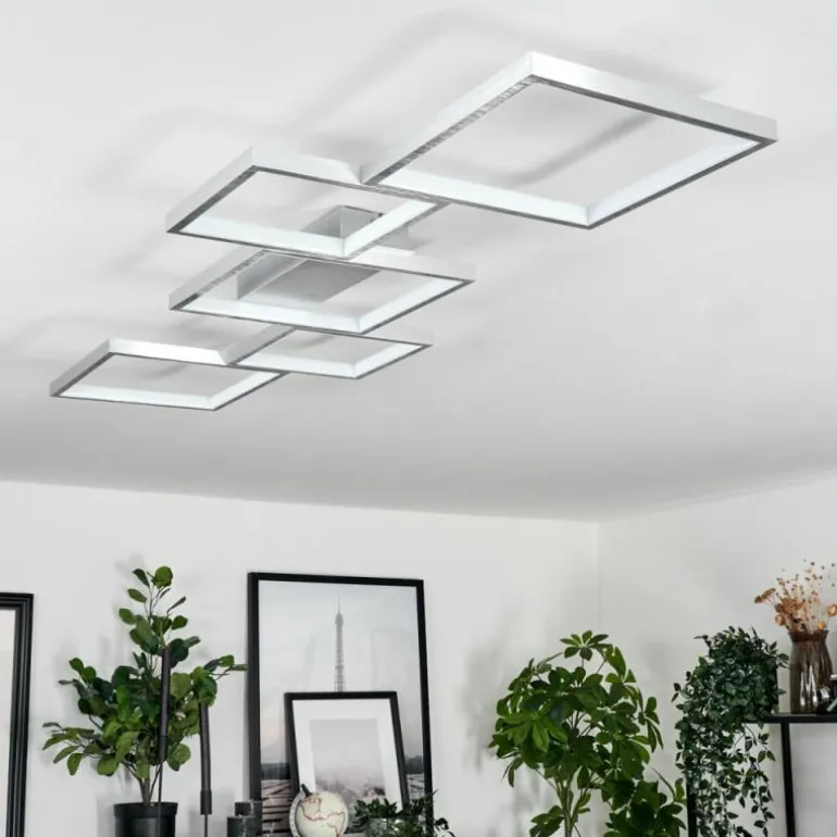 Plafonnier Bacolod LED Argenté, 1 lumière