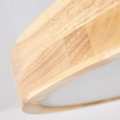 Plafonnier Bagaha LED Brun, Couleur bois, 1 lumière, Télécommandes