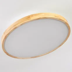 Plafonnier Bagaha LED Brun, Couleur bois, 1 lumière, Télécommandes