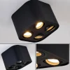 Plafonnier Baishan Noir, 4 lumières