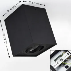 Plafonnier Baishan Noir, 1 lumière