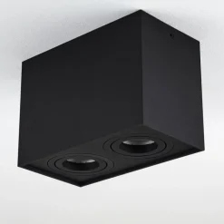 Plafonnier Baishan Noir, 2 lumières