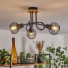 Plafonnier Ballis Écru, Noir, 3 lumières