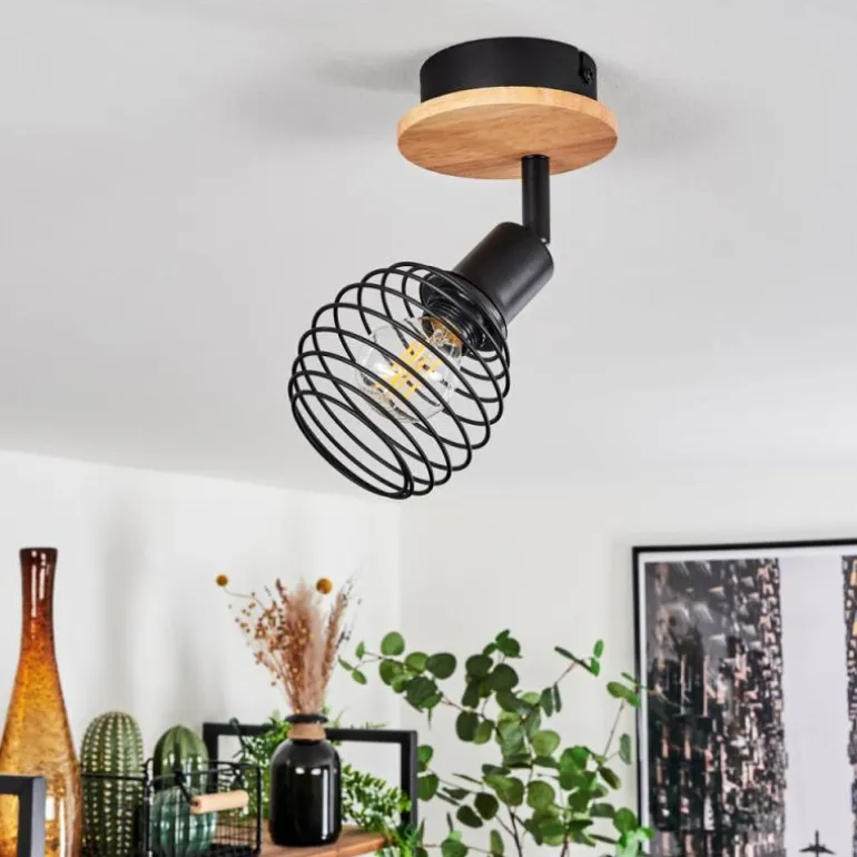 Plafonnier Ballis Écru, Noir, 1 lumière