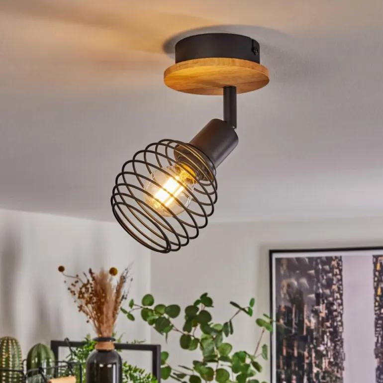 Plafonnier Ballis Écru, Noir, 1 lumière