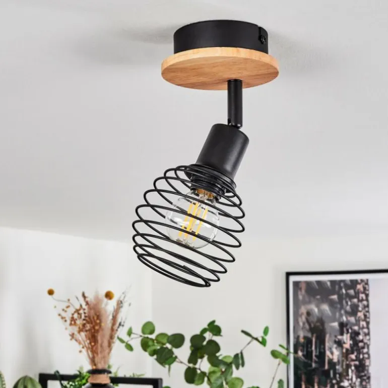 Plafonnier Ballis Écru, Noir, 1 lumière