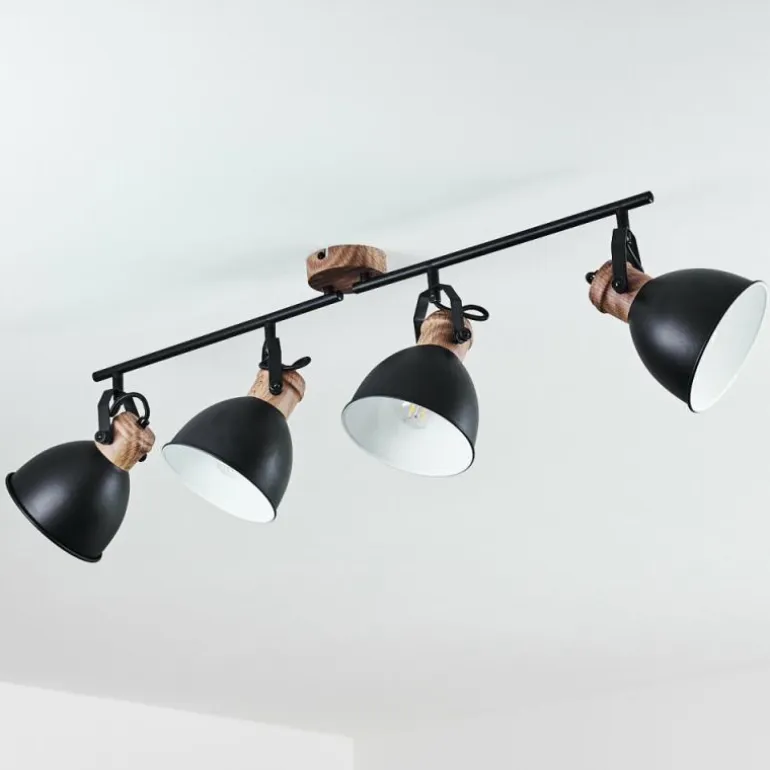 Plafonnier Banjul Brun, Noir, 4 lumières