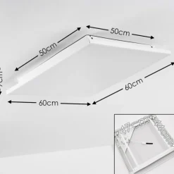Plafonnier Bankura LED Blanc, 1 lumière, Télécommandes