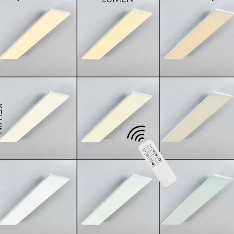 Plafonnier Bankura LED Blanc, 1 lumière, Télécommandes