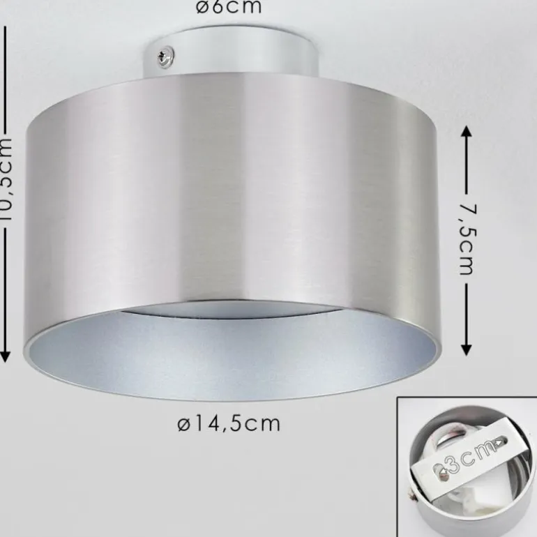 Plafonnier Baraboo LED Nickel mat, 2 lumières