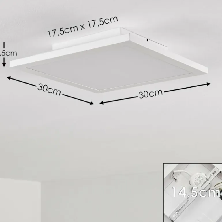 Plafonnier Barasat LED Blanc, 1 lumière