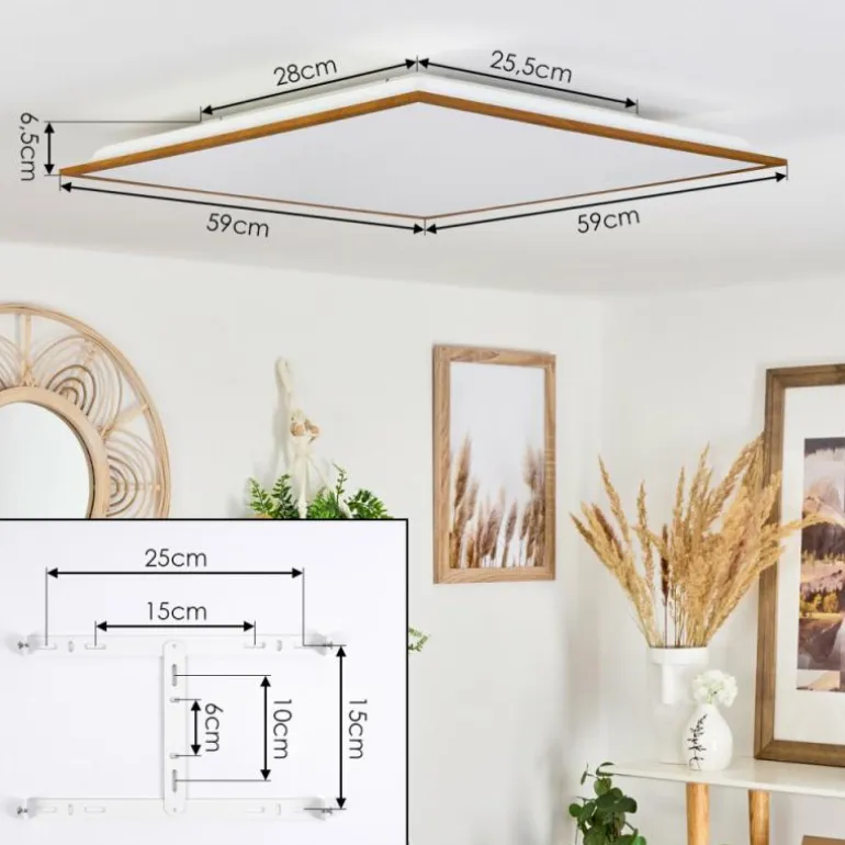 Plafonnier Barasat LED Blanc, 1 lumière