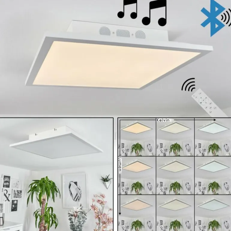 Plafonnier Barasat LED Blanc, 1 lumière